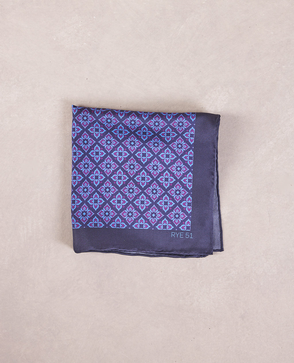 The Silk Pocket Square - 100% Silk Pocket Square - Lavender Geo